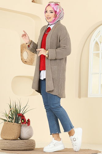 moda selvim Cardigan 4442BRZ597 Vision - Thumbnail