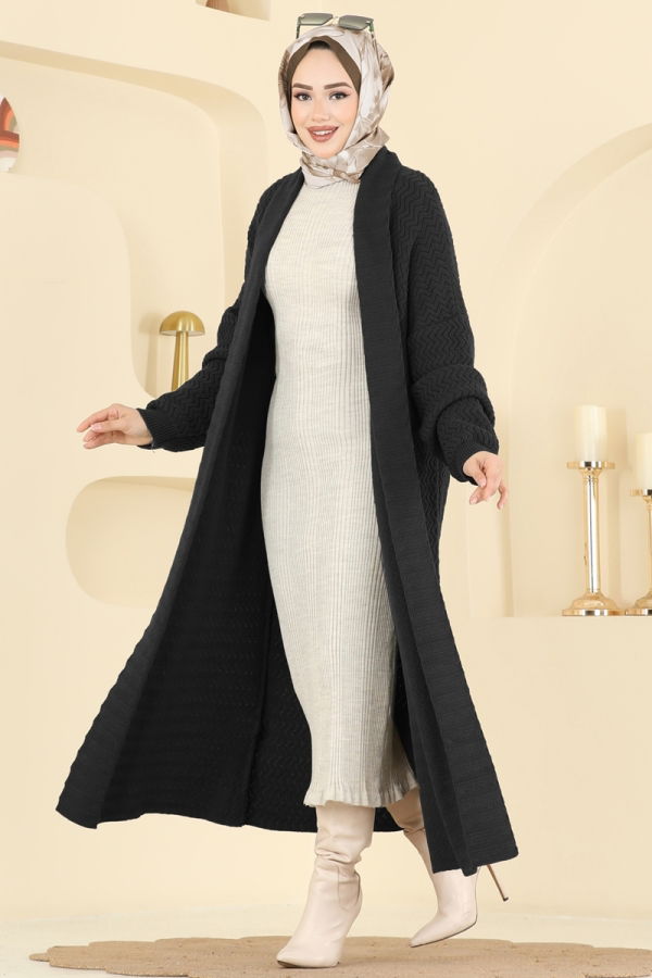 Modaselvim Cardigan/Vest Cardigan 4470BRZ597 Black