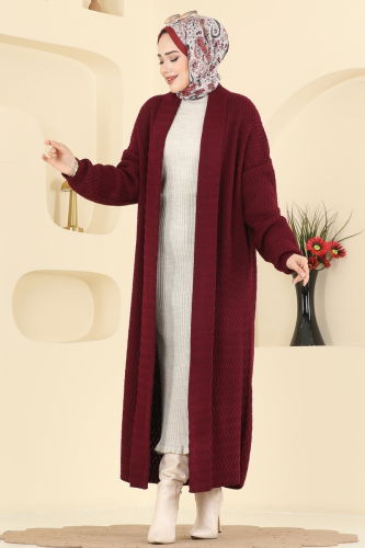 B.R.Z - Cardigan 4470BRZ597 Burgundy