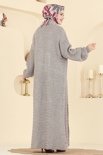 moda selvim Cardigan 4470BRZ597 Dark Vision - Thumbnail