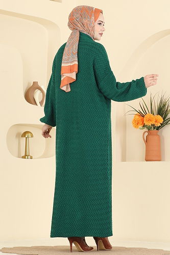 moda selvim Cardigan 4470BRZ597 Emerald - Thumbnail