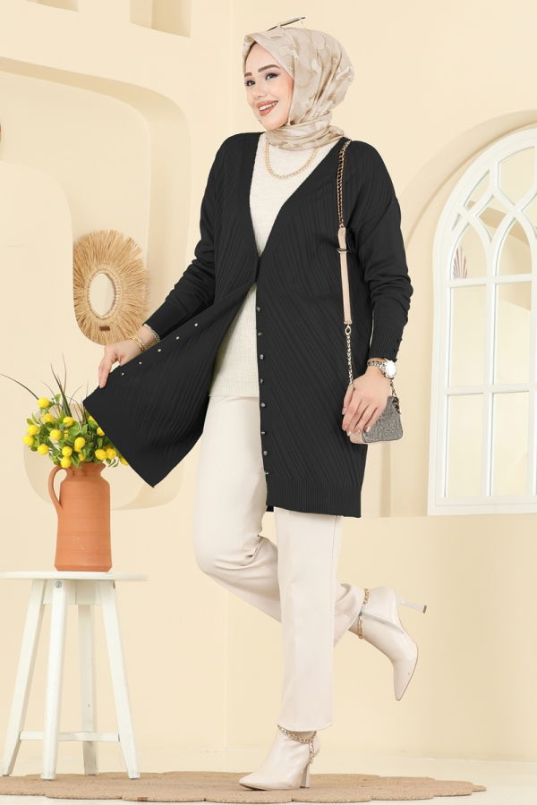 Modaselvim Cardigan/Vest Cardigan 6031UZ662 Black