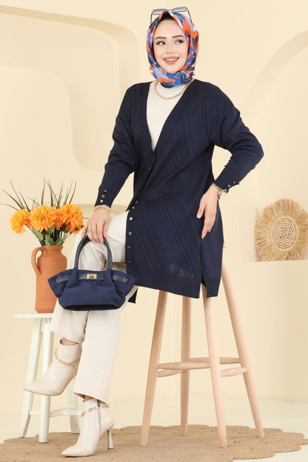 Modaselvim Cardigan/Vest Cardigan 6031UZ662 Navy Blue