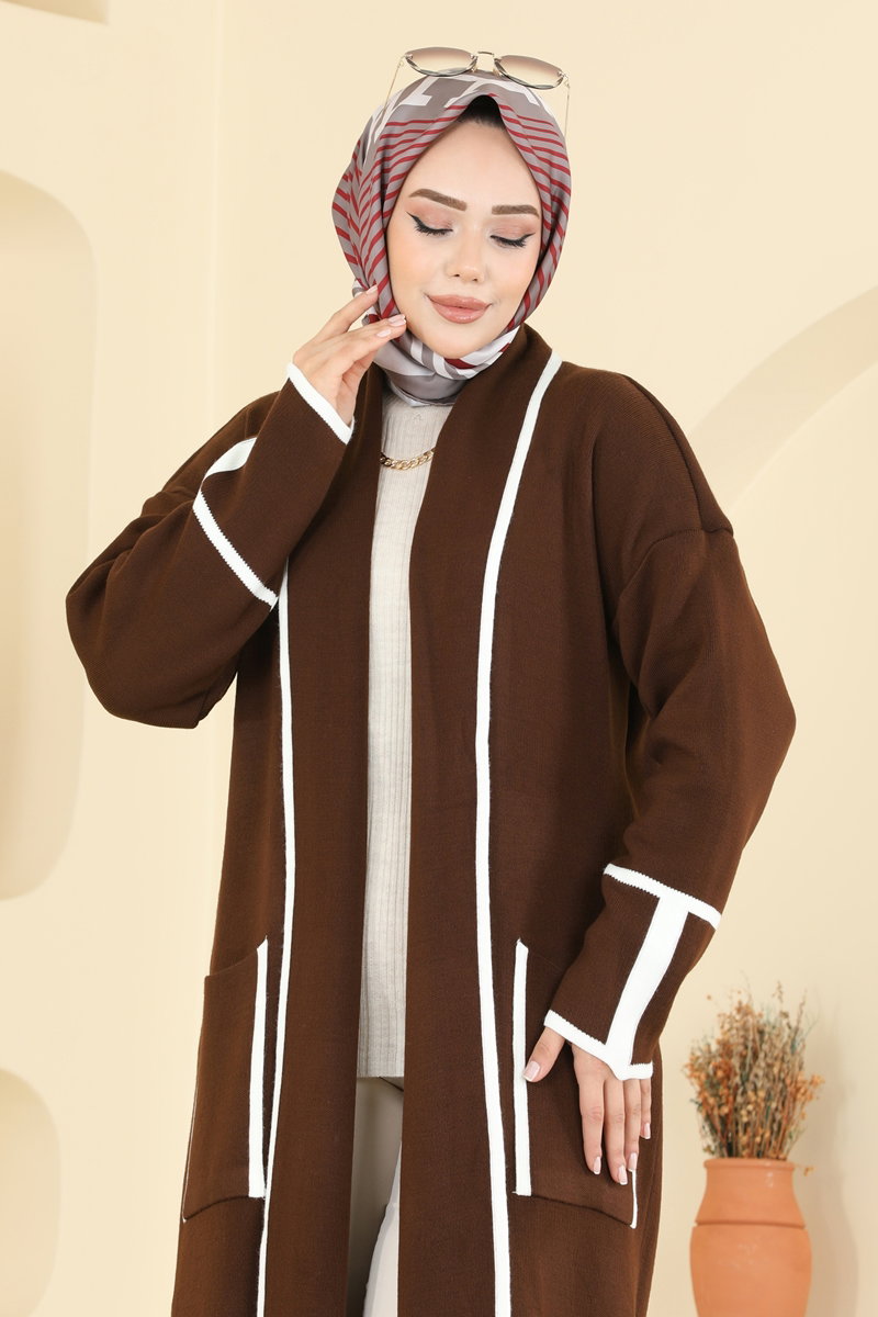 Cardigan 7065BRZ597 Brown - Moda Selvim