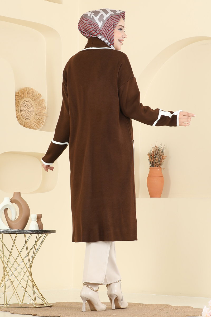 Cardigan 7065BRZ597 Brown - Moda Selvim