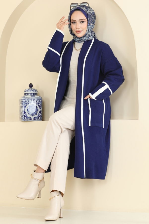 Modaselvim Cardigan/Vest Cardigan 7065BRZ597 Light Navy Blue