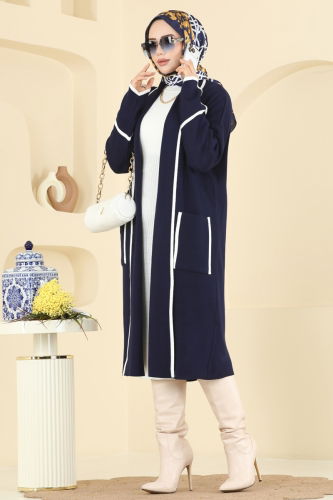 B.R.Z - Cardigan 7065BRZ597 Navy Blue