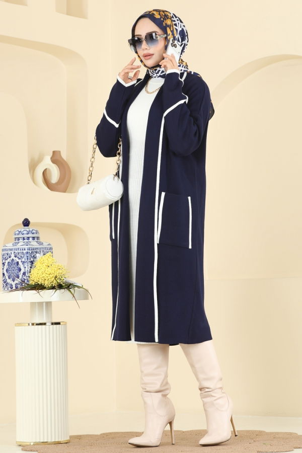 Modaselvim Cardigan/Vest Cardigan 7065BRZ597 Navy Blue