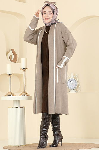 moda selvim Cardigan 7065BRZ597 Vision - Thumbnail
