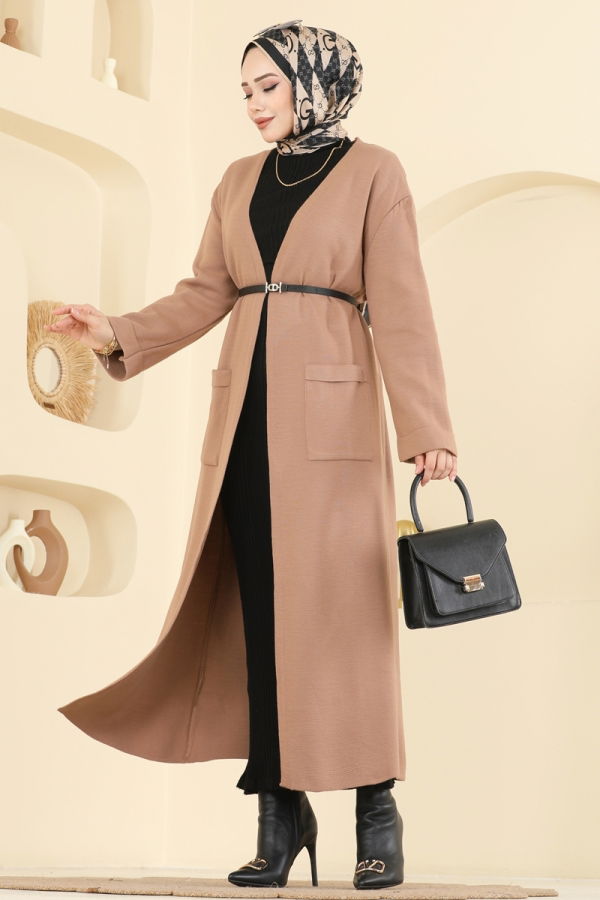 Modaselvim Cardigan/Vest Cardigan 7145BRZ597 Latte