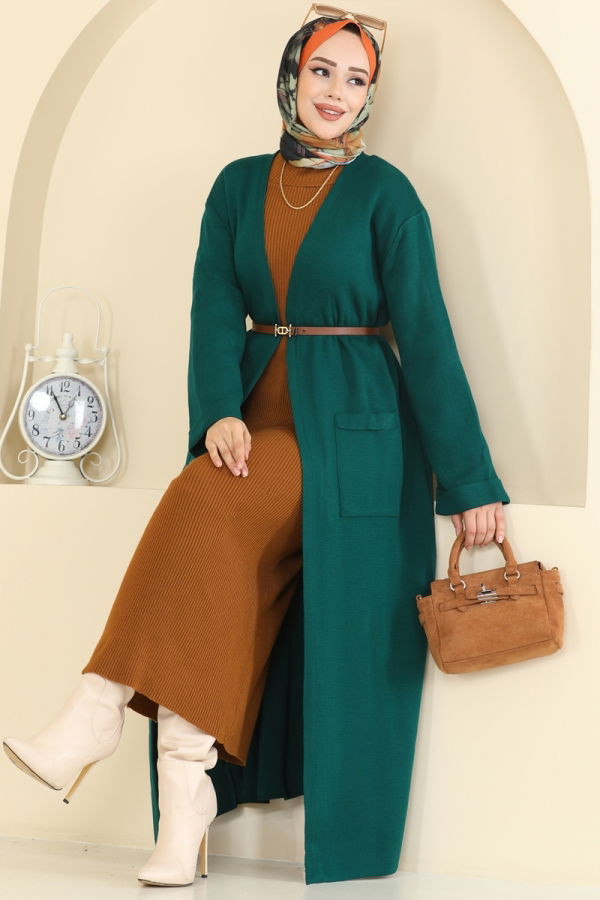 Modaselvim Cardigan/Vest Cardigan 7145BRZ597 Petroleum