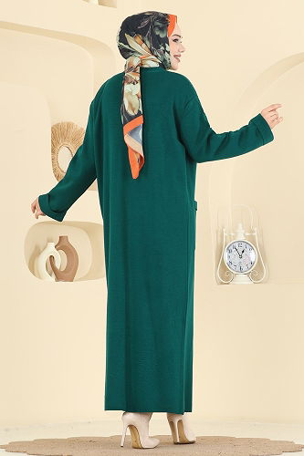 moda selvim Cardigan 7145BRZ597 Petroleum - Thumbnail