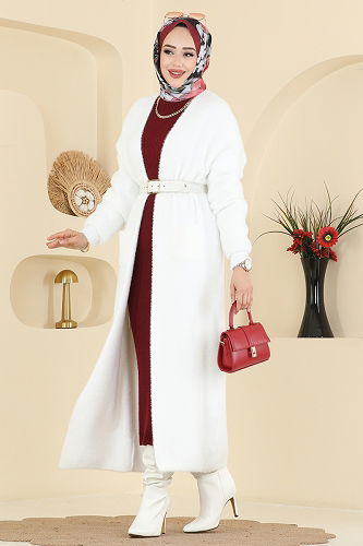 moda selvim سترة خفيفة سكري 8082KLB1050 - Thumbnail