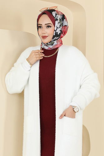 moda selvim سترة خفيفة سكري 8082KLB1050 - Thumbnail