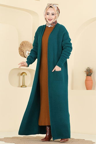 moda selvim Cardigan 8082KLB1050 Petroleum - Thumbnail