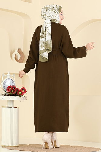 moda selvim Cardigan 8090KLB1050 Brown - Thumbnail