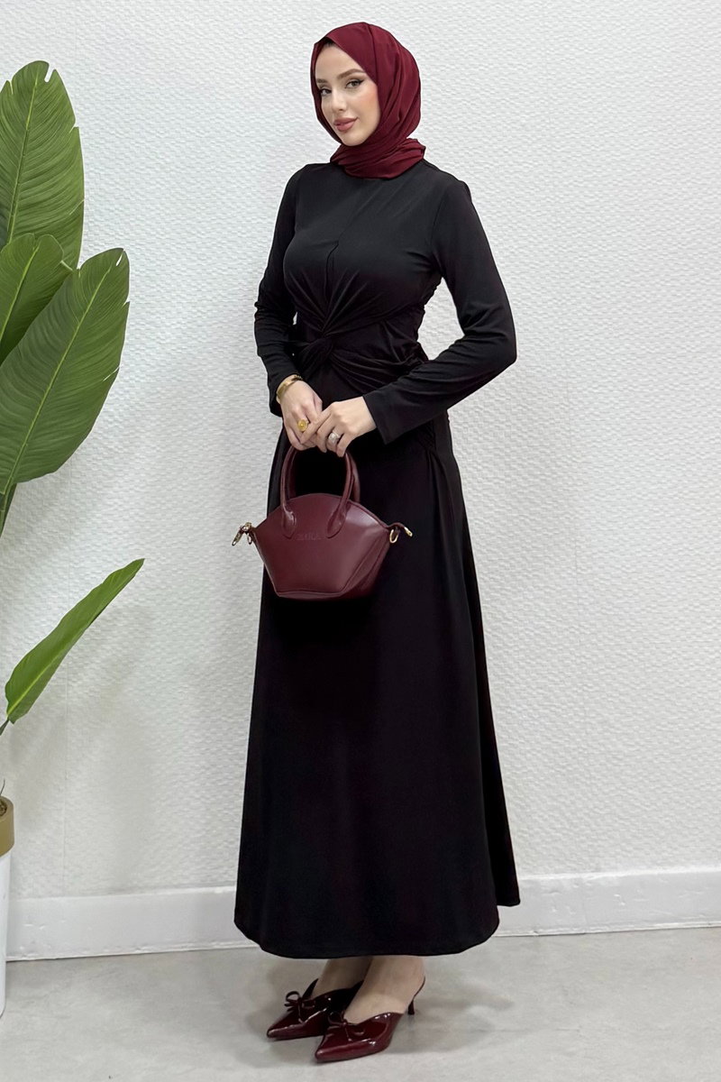Çarpraz Detaylı Sandy Elbise 4731ALGK1170 Siyah