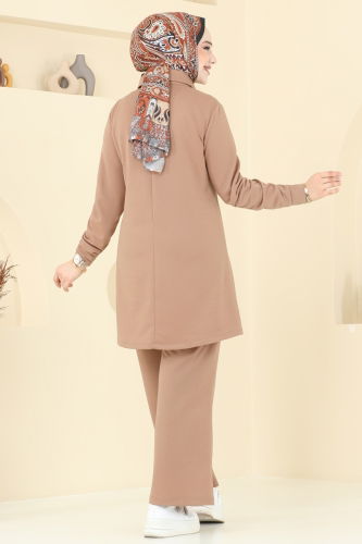 moda selvim Cep Detay Tesettür Takım 2600SL432 Vizyon - Thumbnail
