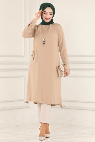 P.L. - Kolyeli Aerobin Tunik PL8052 Taş