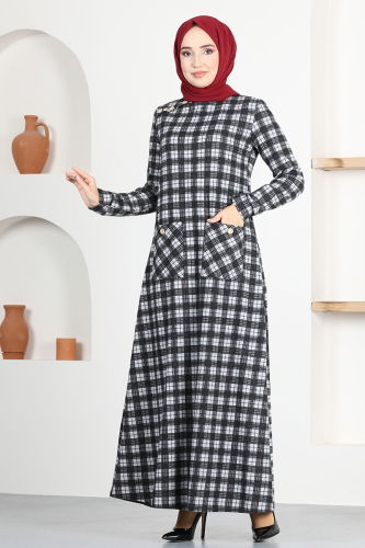 MRV M.S.L. - Cep Detaylı Elbise MSL1566-M Gri