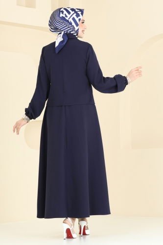moda selvim Cep Detaylı Etekli Takım 23005UKB139 Laci - Thumbnail