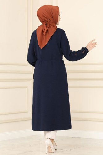 moda selvim Cep Detaylı Mevsimlik Kap 6783S324 Laci - Thumbnail