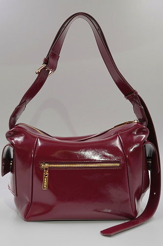 moda selvim Cep Detaylı Omuz Çantası 2317ARK1142 Bordo - Thumbnail