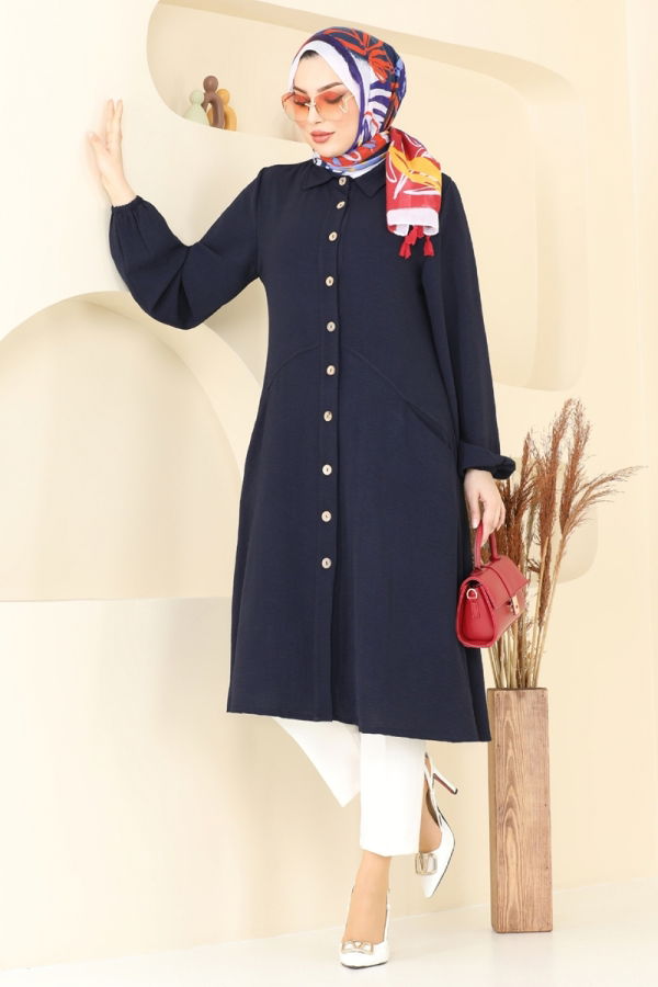 Modaselvim Tunik Cep Detaylı Tunik Kap 1250BM387 Laci