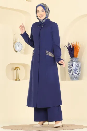 S.L. - Cepleri Nakışlı İkili Takım 2806SL432 Açık Laci