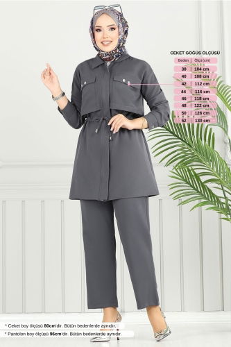 MRV U.K.B. - Cepli Tesettür Takım 23101UKB929-M Antrasit
