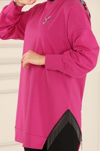 moda selvim Tunic 7220AYD574 Fuchsia - Thumbnail