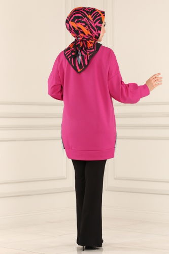 moda selvim TUNIC 7220AYD574 Fuchsia - Thumbnail