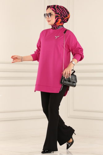 moda selvim TUNIC 7220AYD574 Fuchsia - Thumbnail