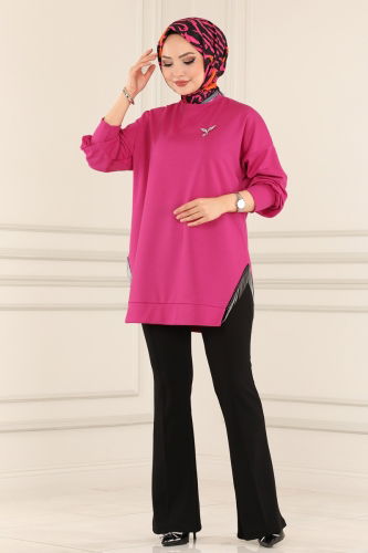 moda selvim Tunic 7220AYD574 Fuchsia - Thumbnail