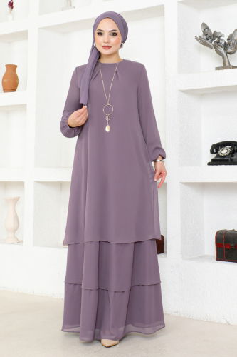 MRV A.S.M. - Chiffon Hijab Dress ASM2698-M Lilac