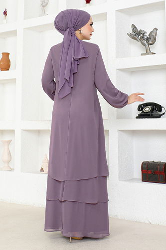 moda selvim الفستانASM2698-M ليلى - Thumbnail