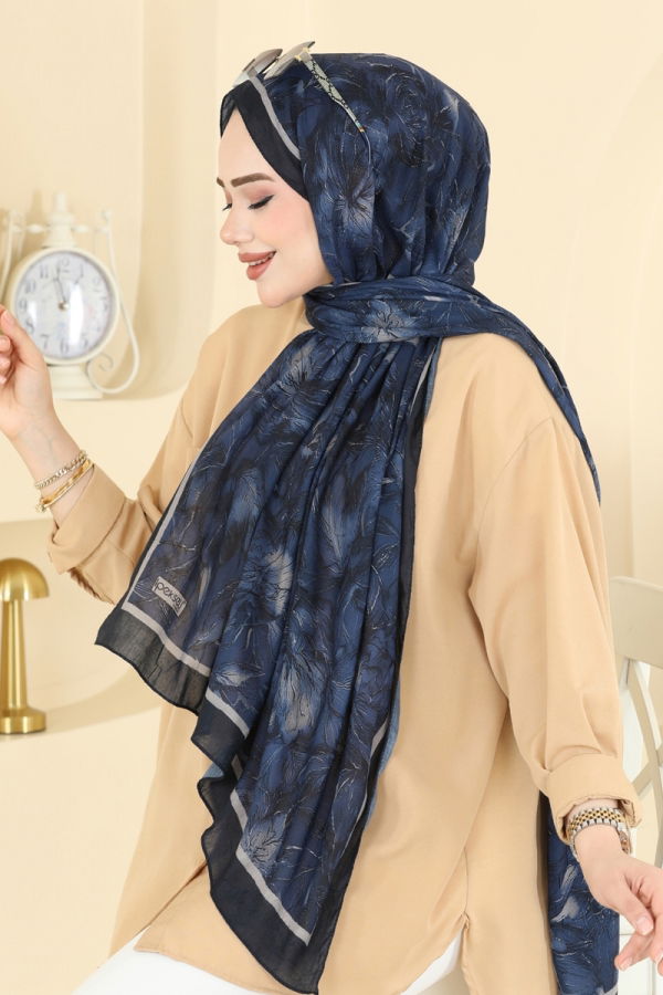 Modaselvim Şal Çiçek Desenli Soft Şal 157IPK758 Laci