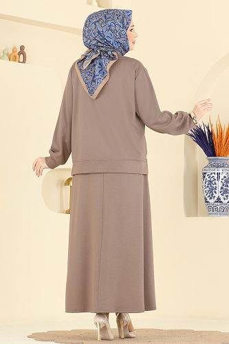 moda selvim Çiçek Detaylı Modal Takım 2604TPK1167 Vizyon - Thumbnail