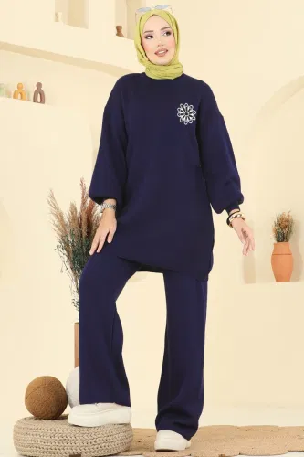 A.Y.D. - Çiçek Detaylı Triko Takım 2724AYD574 Laci