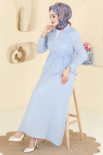 A.S.N. - Çift Cepli 2 li Takım 373ASN888 Bebe Mavisi