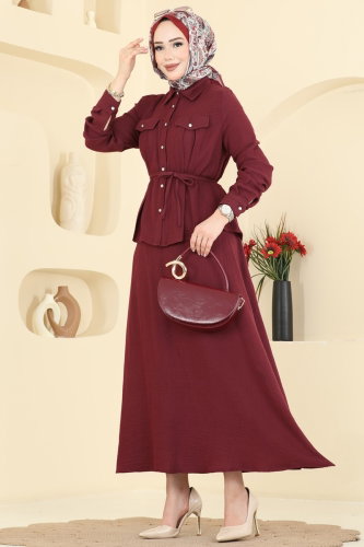 A.S.N. - Çift Cepli 2 li Takım 373ASN888 Bordo