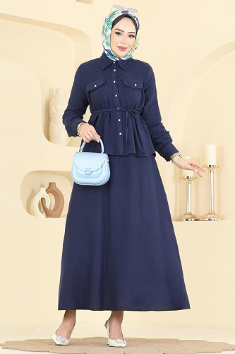 moda selvim Çift Cepli 2 li Takım 373ASN888 Laci - Thumbnail