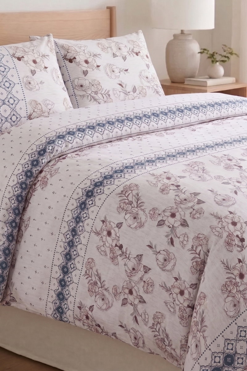 Çift Kişilik Nevresim Takımı 1011HB1195 Desen 7 Laci