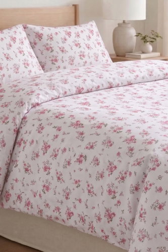 H.B. - Çift Kişilik Nevresim Takımı 1011HB1195 Desen 8 Pembe