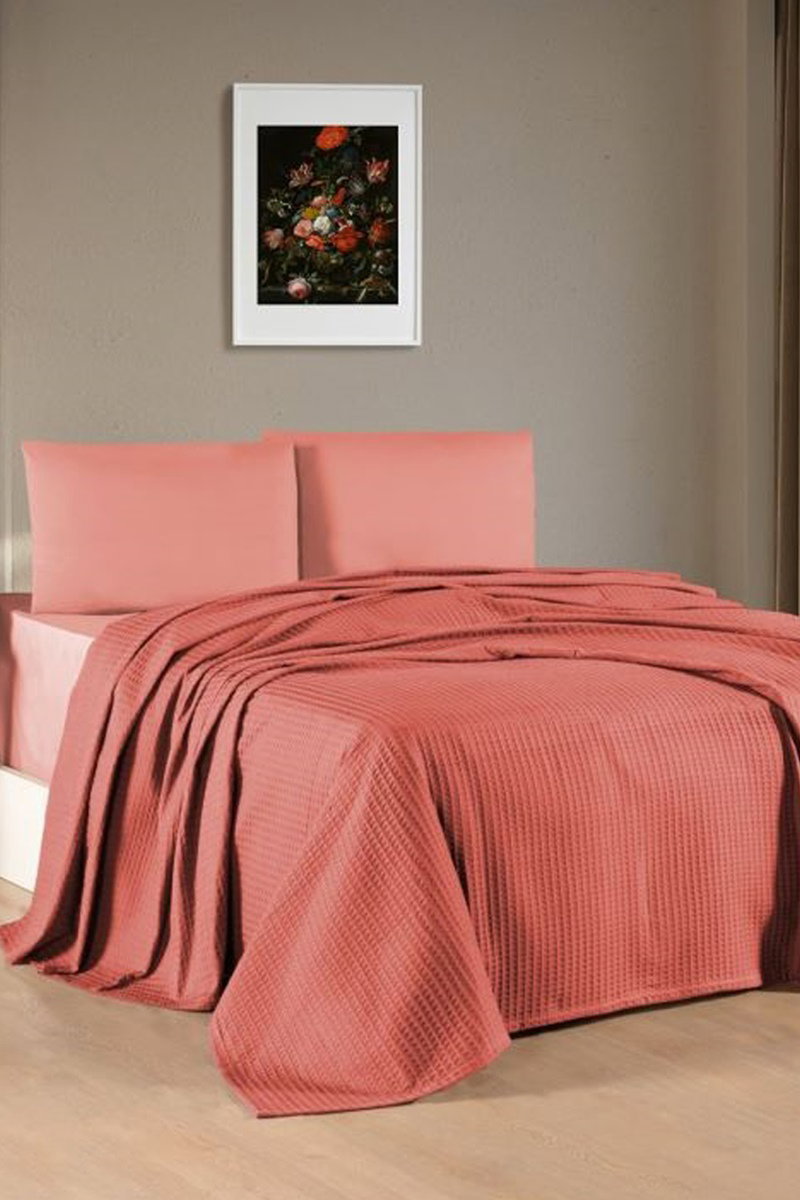 Çift Kişilik Pike Takımı 8523BLH1197 Turuncu