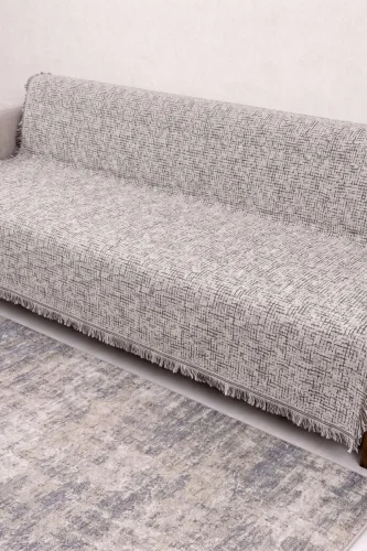 H.B. - Çift Taraflı Koltuk Örtüsü 1041HB1195 Desen1 Taş