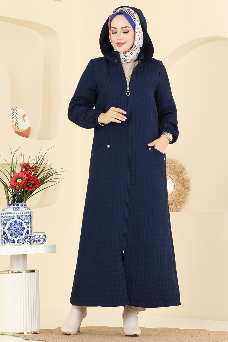 Çıkarılabilir Kapüşonlu Kapitone Ferace 1998TRT545 Laci - Moda Selvim