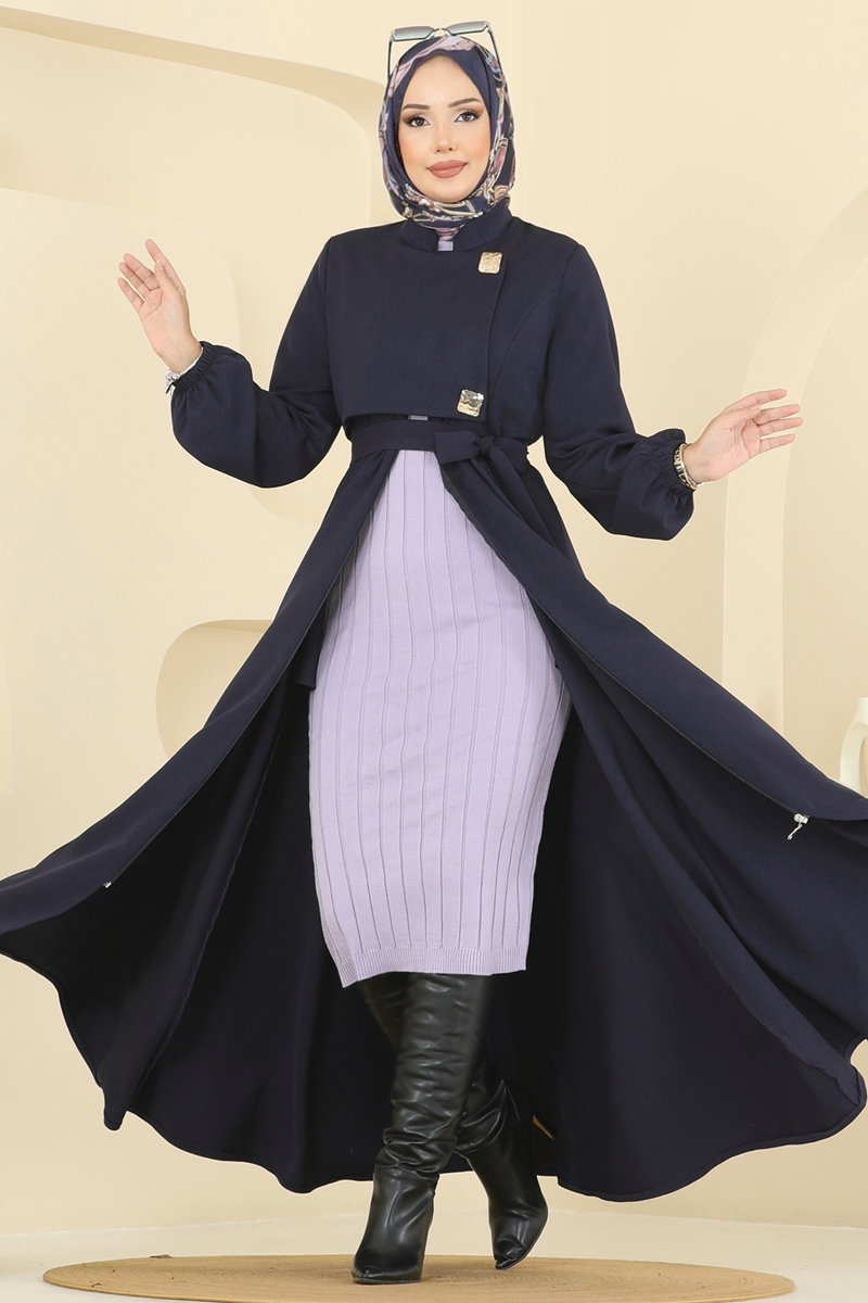 Çıtçıt Detaylı Dabıl Ferace 2726SL432 Laci - Moda Selvim