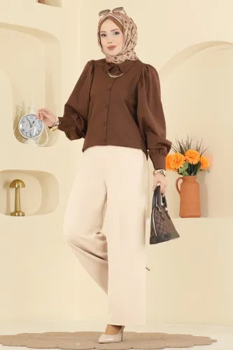 E.R.K. - Çizgi Hatlı Dabıl Pantolon 0651ERK1158 Taş