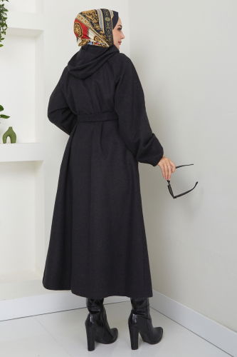 moda selvim Coat 0502BG354 Anthracite - Thumbnail